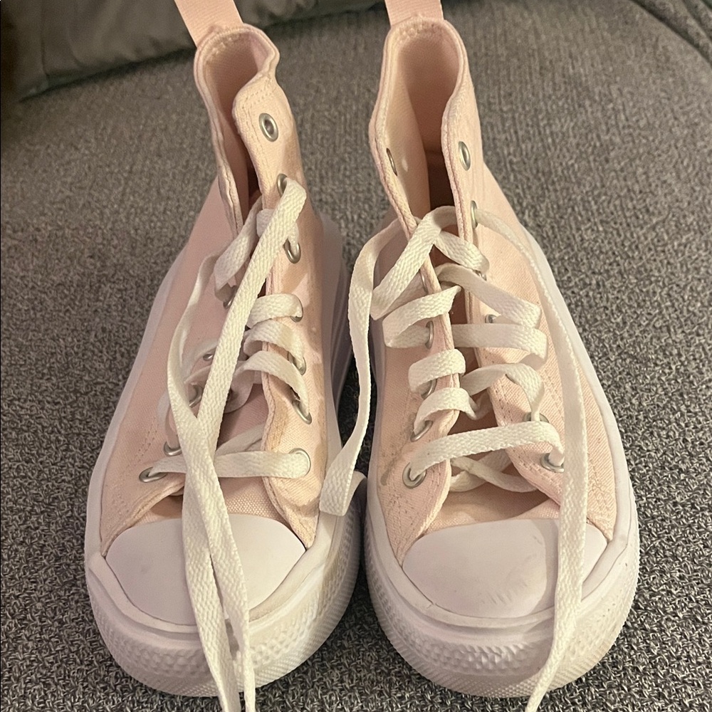 Converse Light Pink High-Top Sneakers